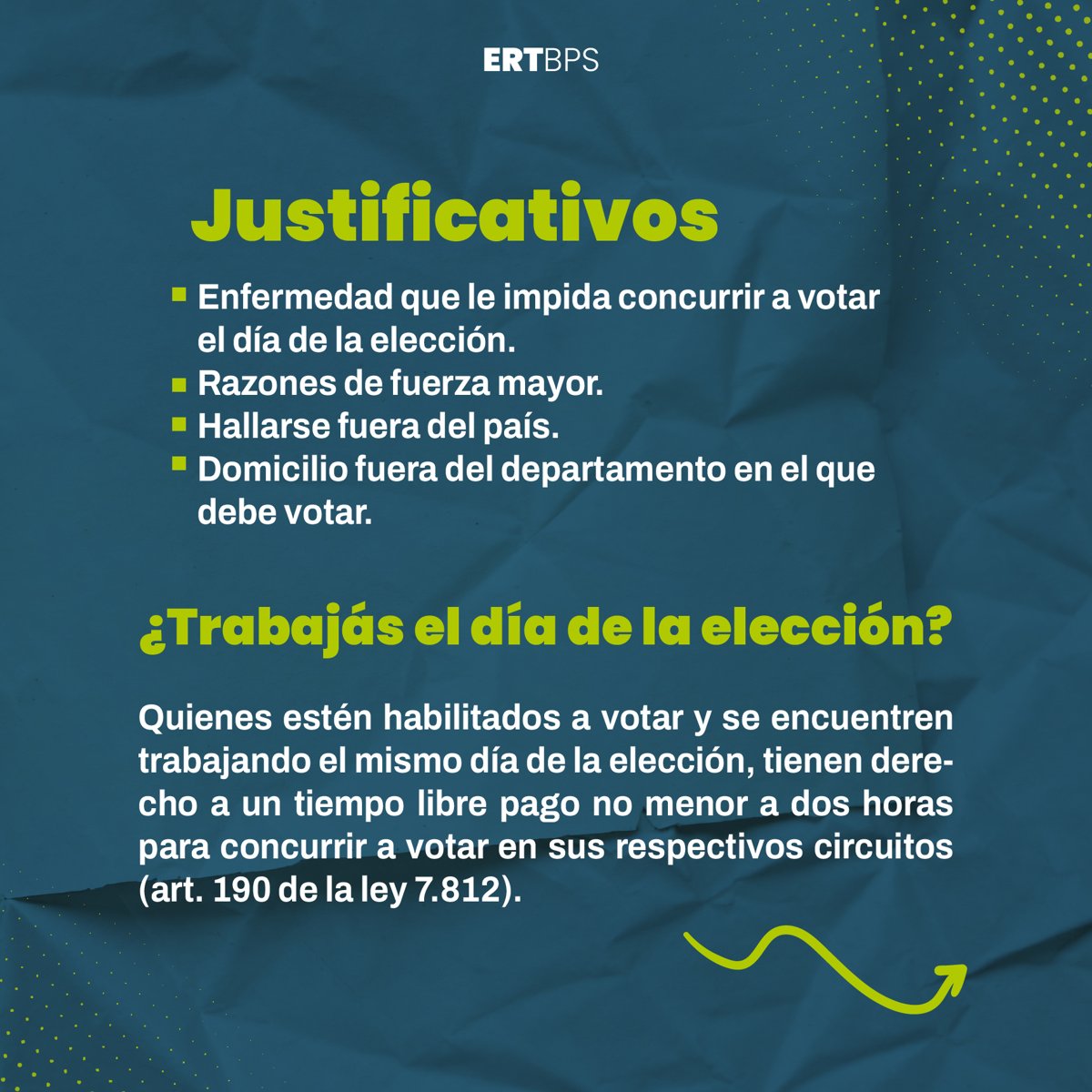Justificativos y si trabajás el día de la elección